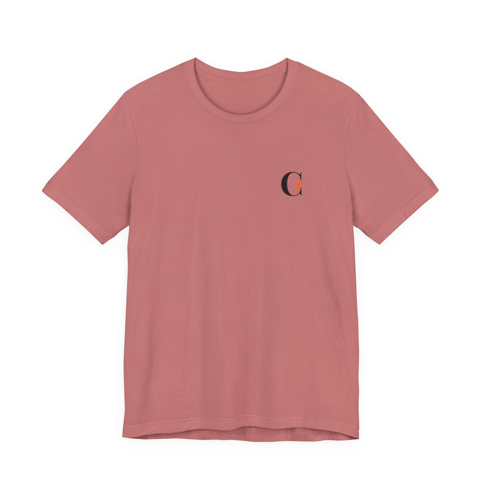 Casual Fits Tee — Minimal Chest G & Back "Casual fits" Graphic T-Shirt