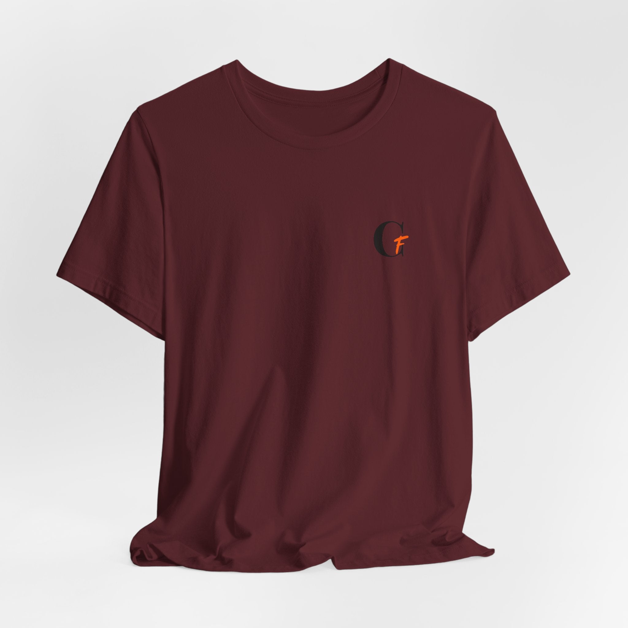 Casual Fits Tee — Minimal Chest G & Back "Casual fits" Graphic T-Shirt