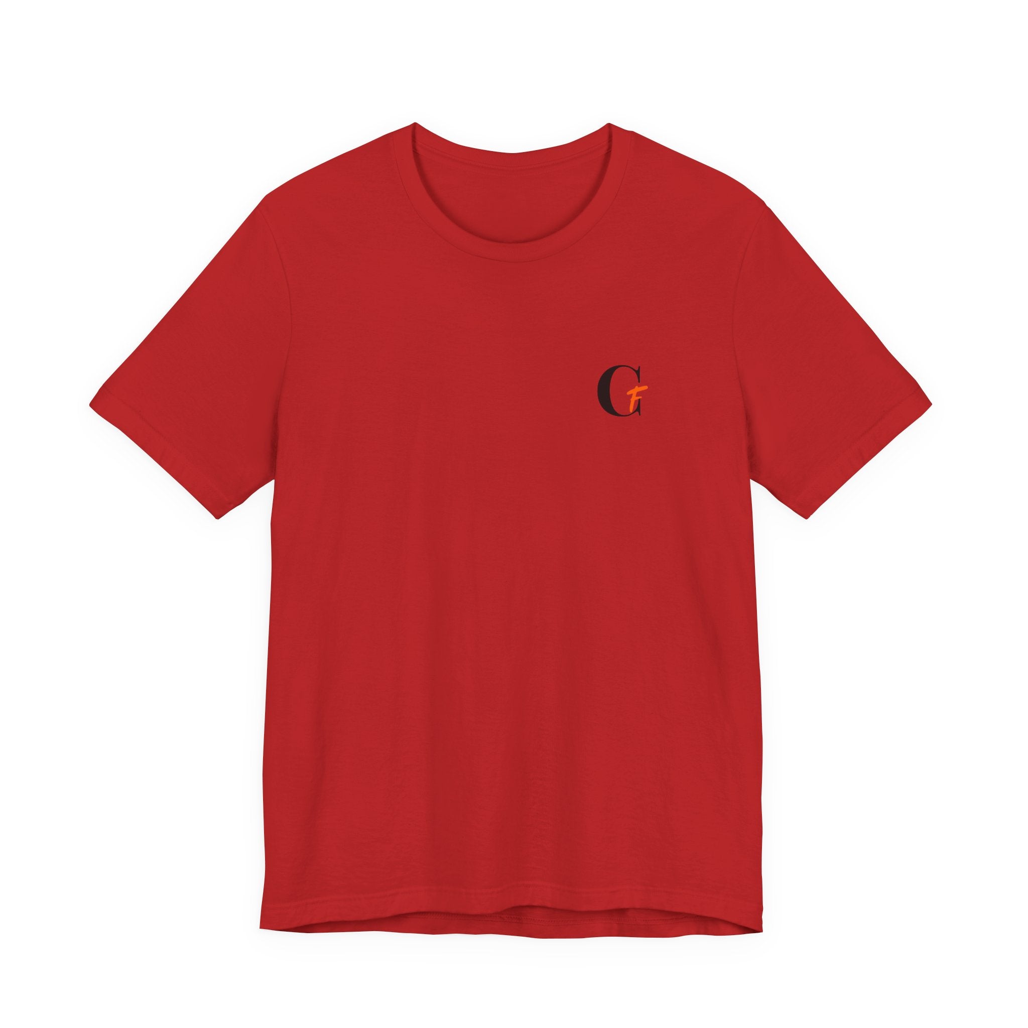 Casual Fits Tee — Minimal Chest G & Back "Casual fits" Graphic T-Shirt
