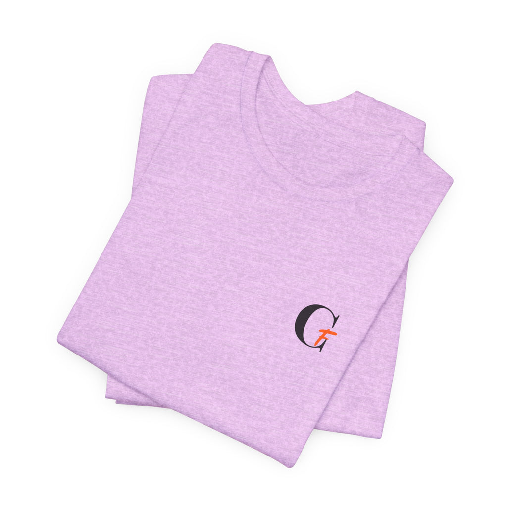 Casual Fits Tee — Minimal Chest G & Back "Casual fits" Graphic T-Shirt