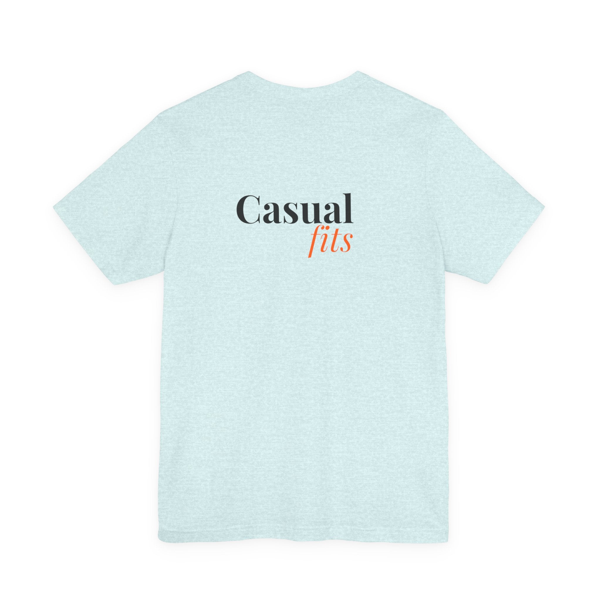 Casual Fits Tee — Minimal Chest G & Back "Casual fits" Graphic T-Shirt