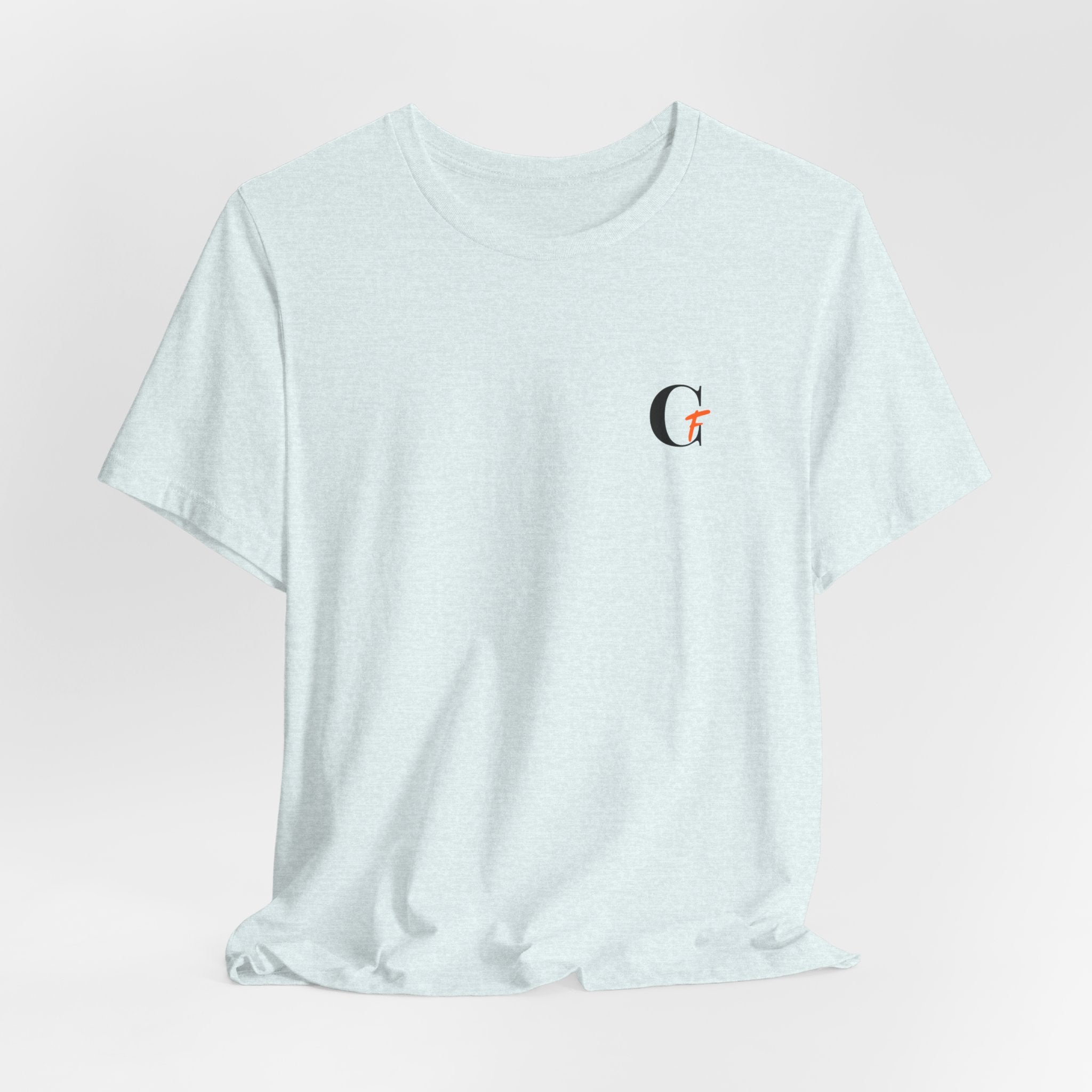 Casual Fits Tee — Minimal Chest G & Back "Casual fits" Graphic T-Shirt