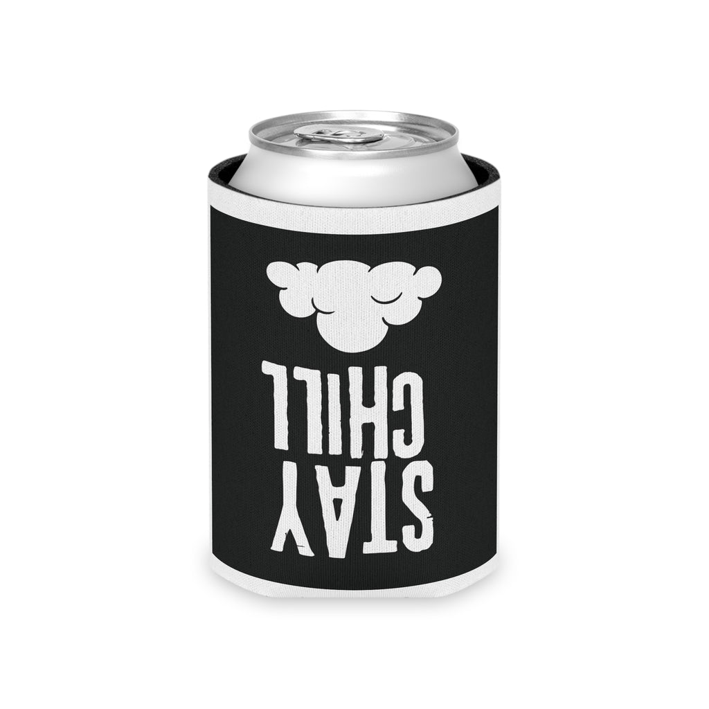 Can Cooler — "Stay Chill" Black Foam Can Cooler with Cloud Graphic
