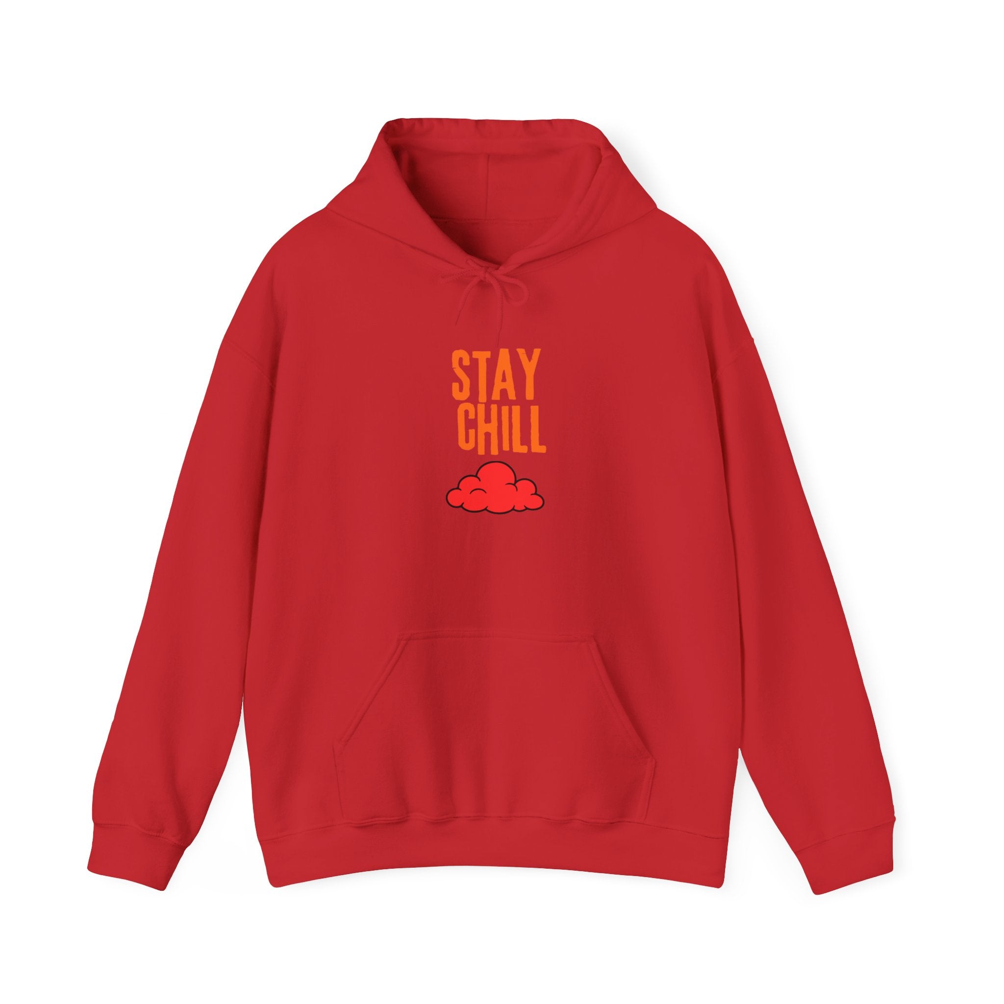 Stay Chill Hoodie — Minimal Retro Cloud Graphic Pullover