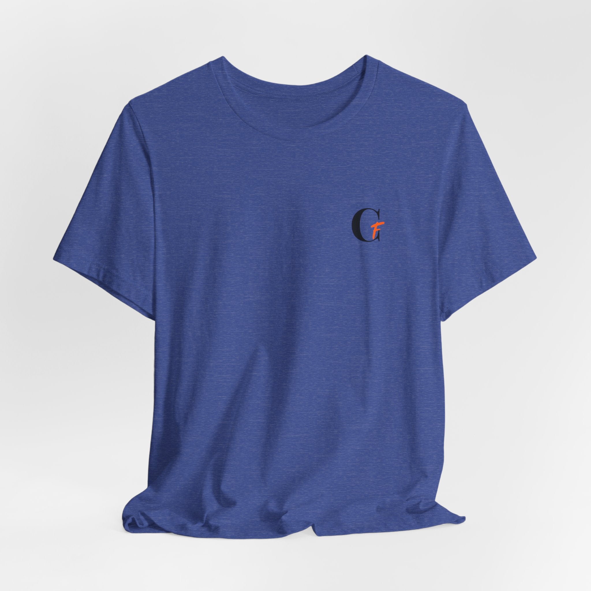Casual Fits Tee — Minimal Chest G & Back "Casual fits" Graphic T-Shirt