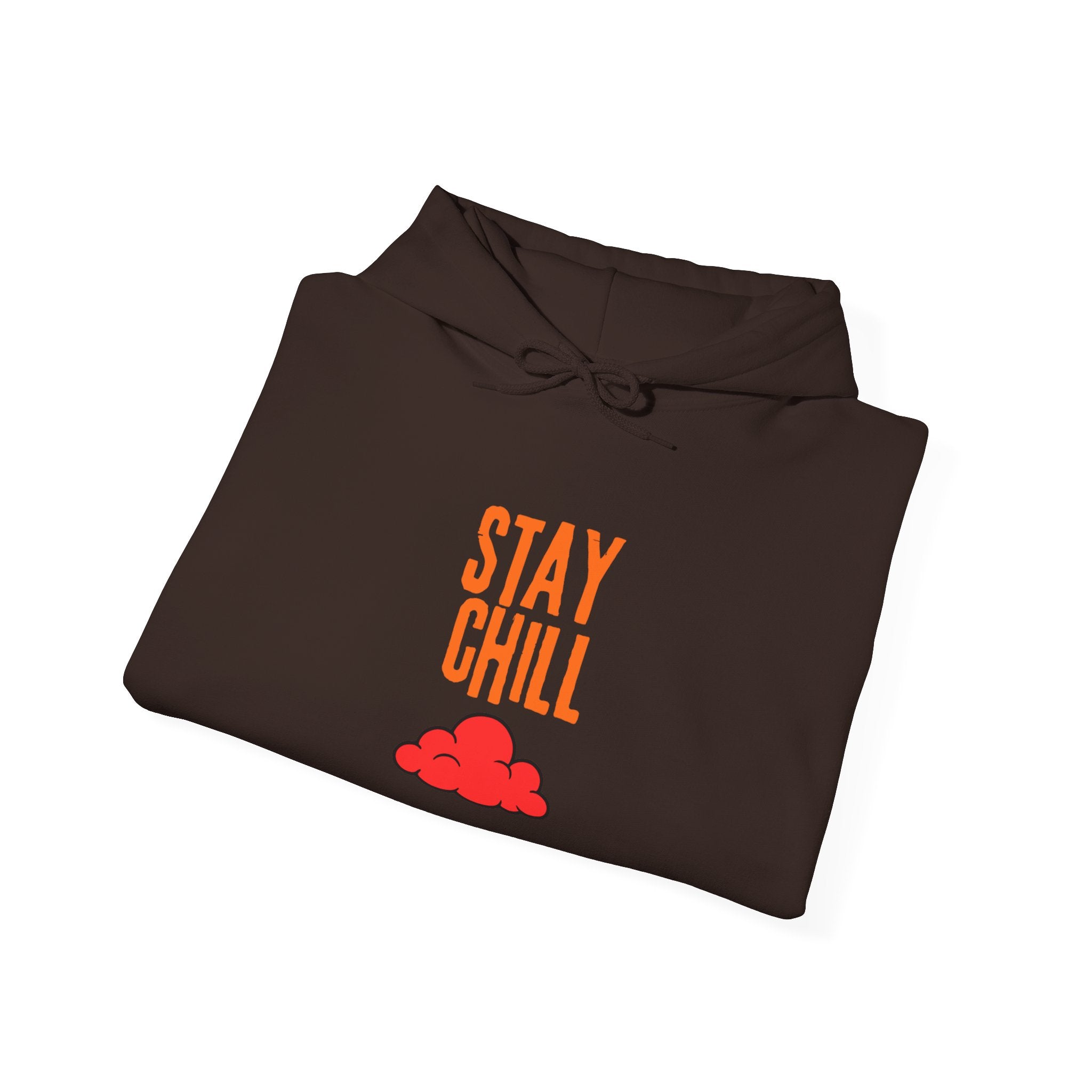 Stay Chill Hoodie — Minimal Retro Cloud Graphic Pullover