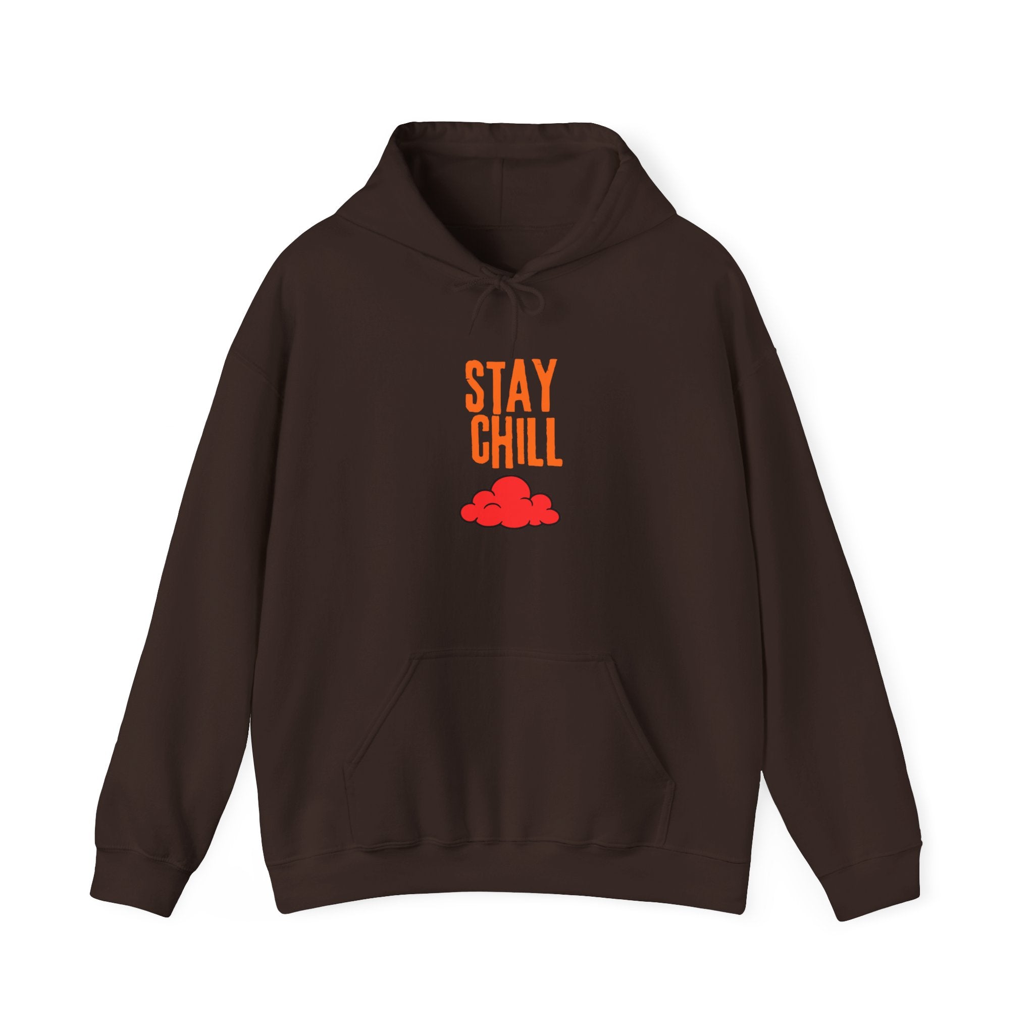 Stay Chill Hoodie — Minimal Retro Cloud Graphic Pullover