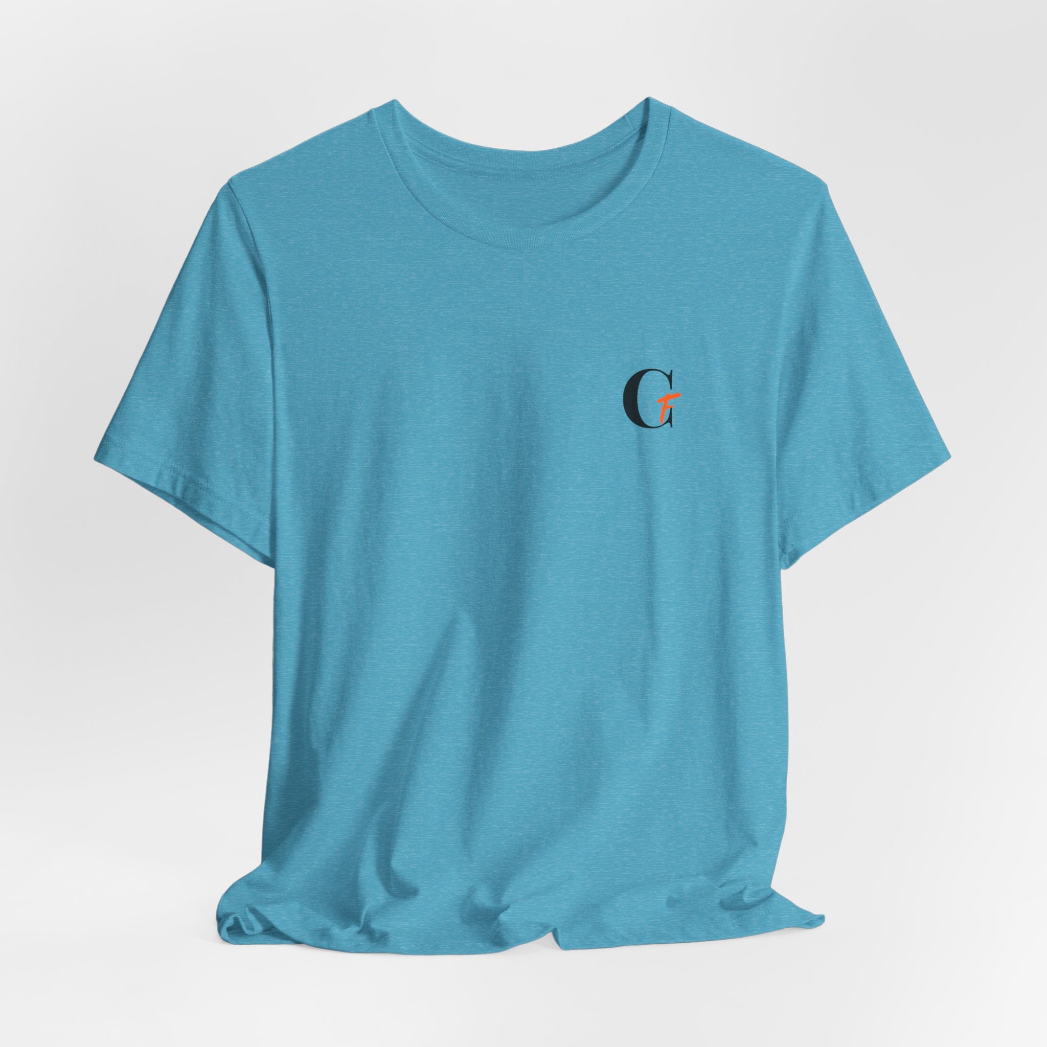 Casual Fits Tee — Minimal Chest G & Back "Casual fits" Graphic T-Shirt