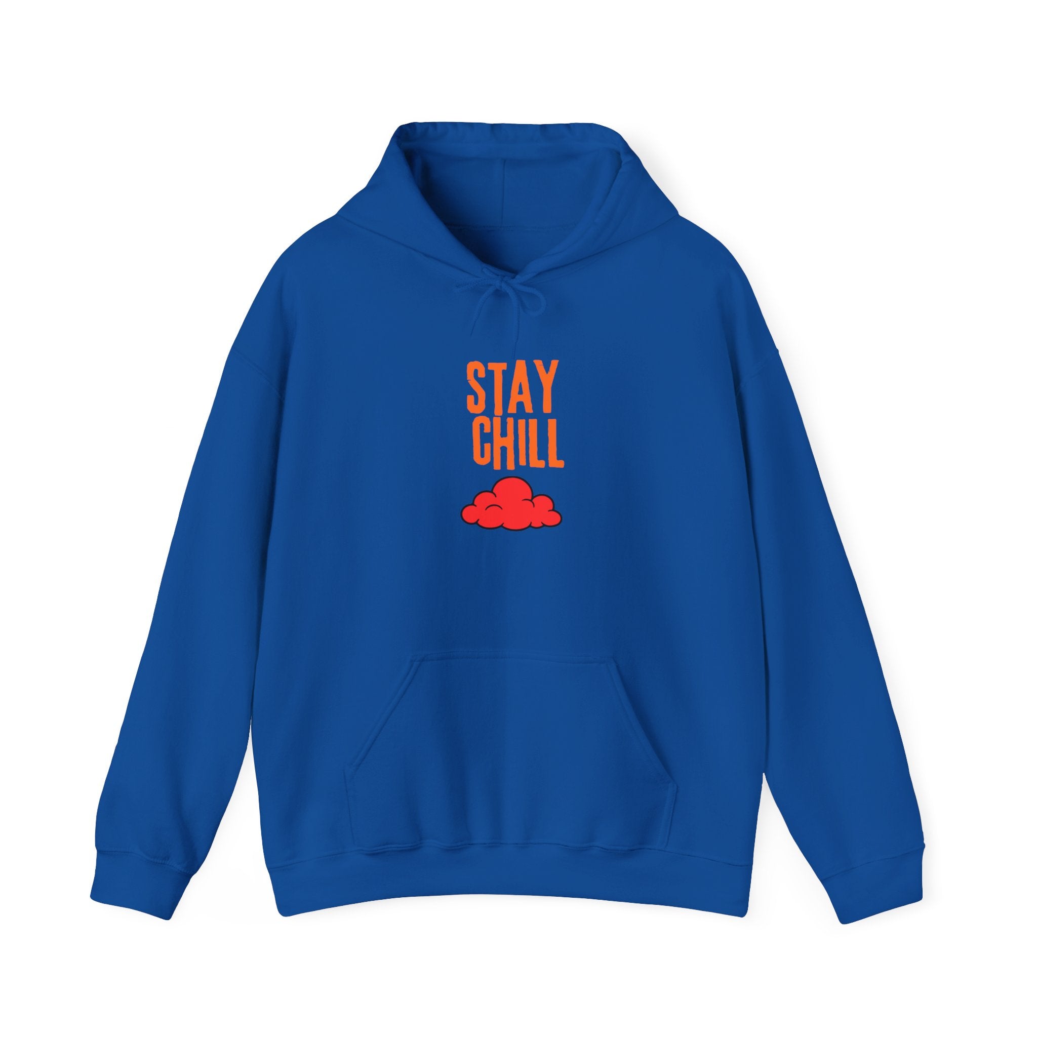 Stay Chill Hoodie — Minimal Retro Cloud Graphic Pullover