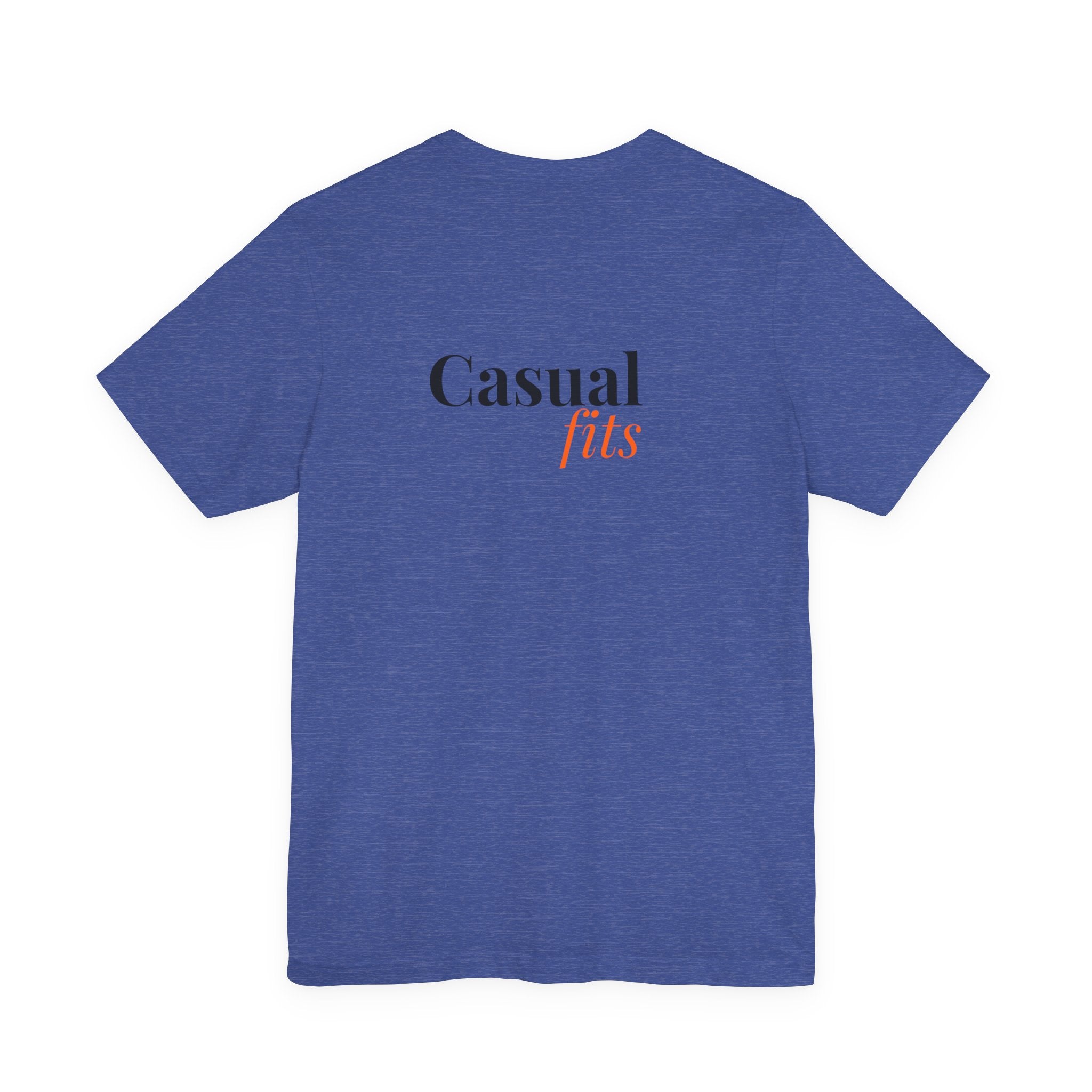 Casual Fits Tee — Minimal Chest G & Back "Casual fits" Graphic T-Shirt