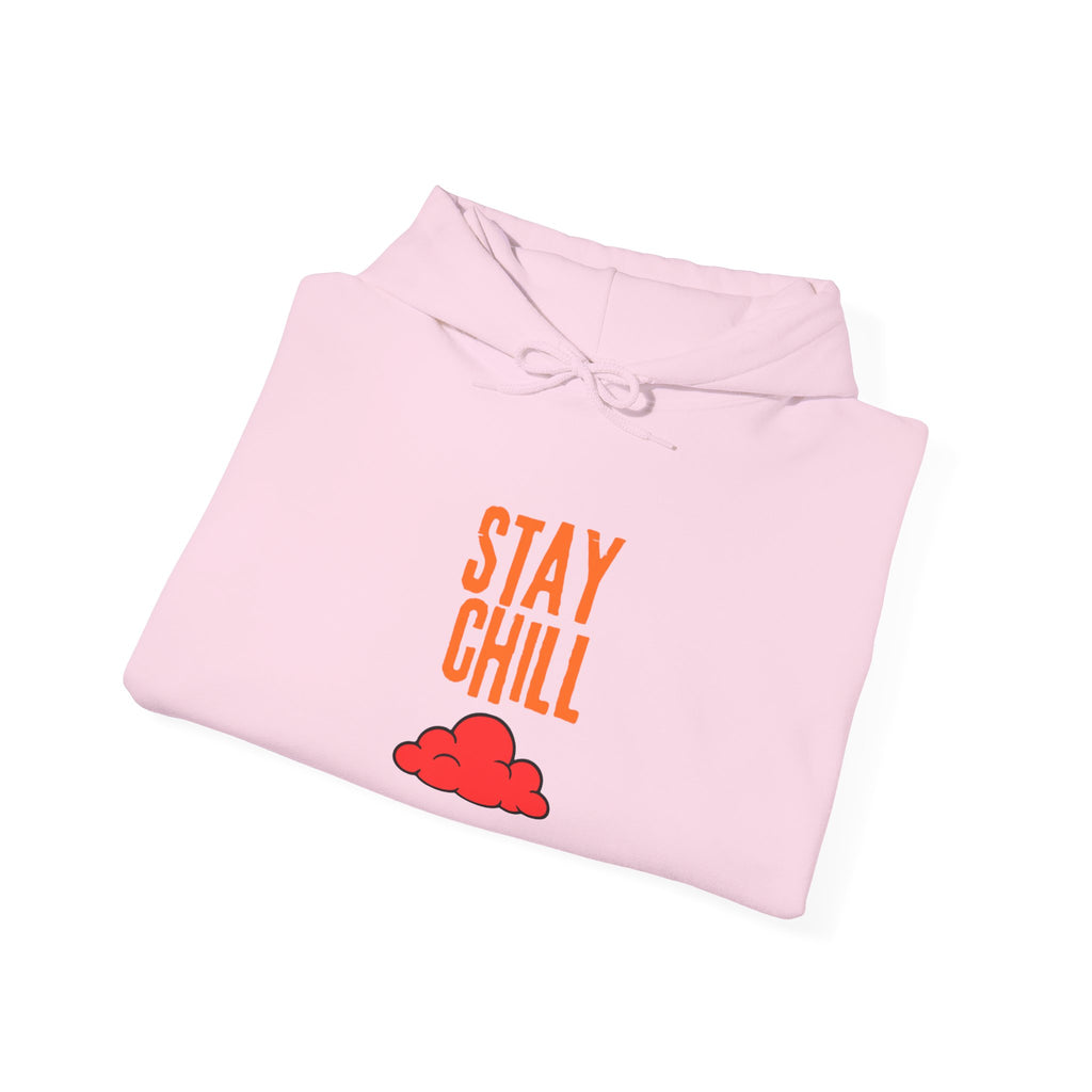 Stay Chill Hoodie — Minimal Retro Cloud Graphic Pullover