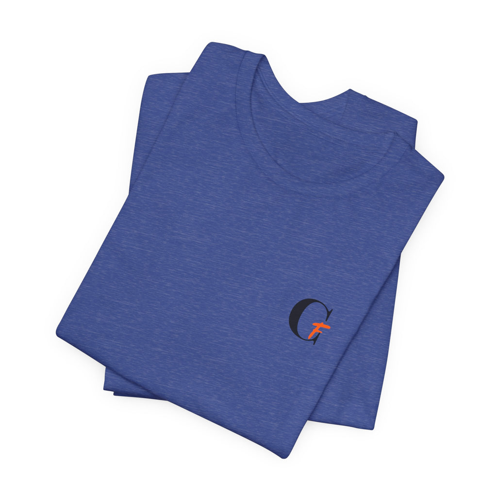 Casual Fits Tee — Minimal Chest G & Back "Casual fits" Graphic T-Shirt