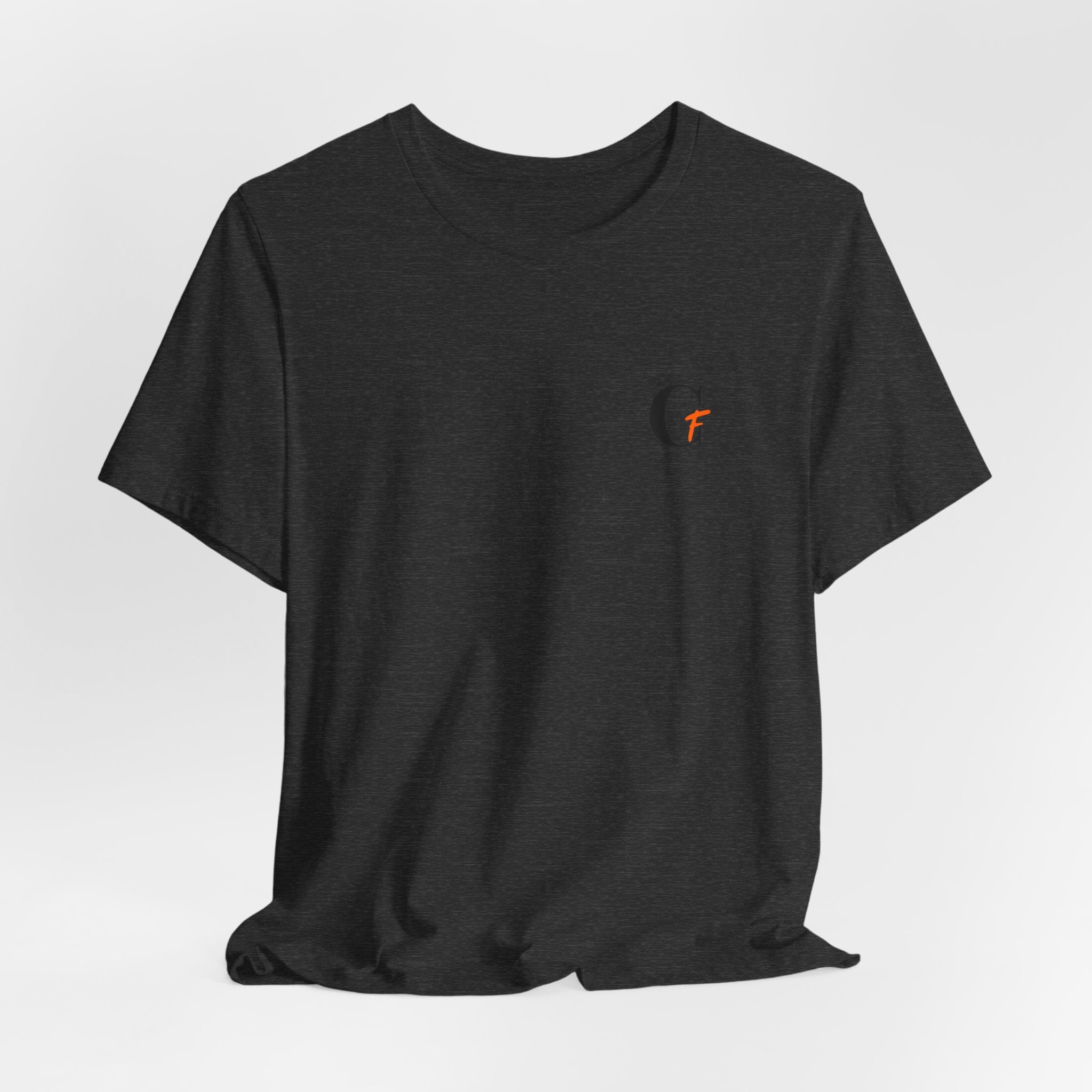 Casual Fits Tee — Minimal Chest G & Back "Casual fits" Graphic T-Shirt