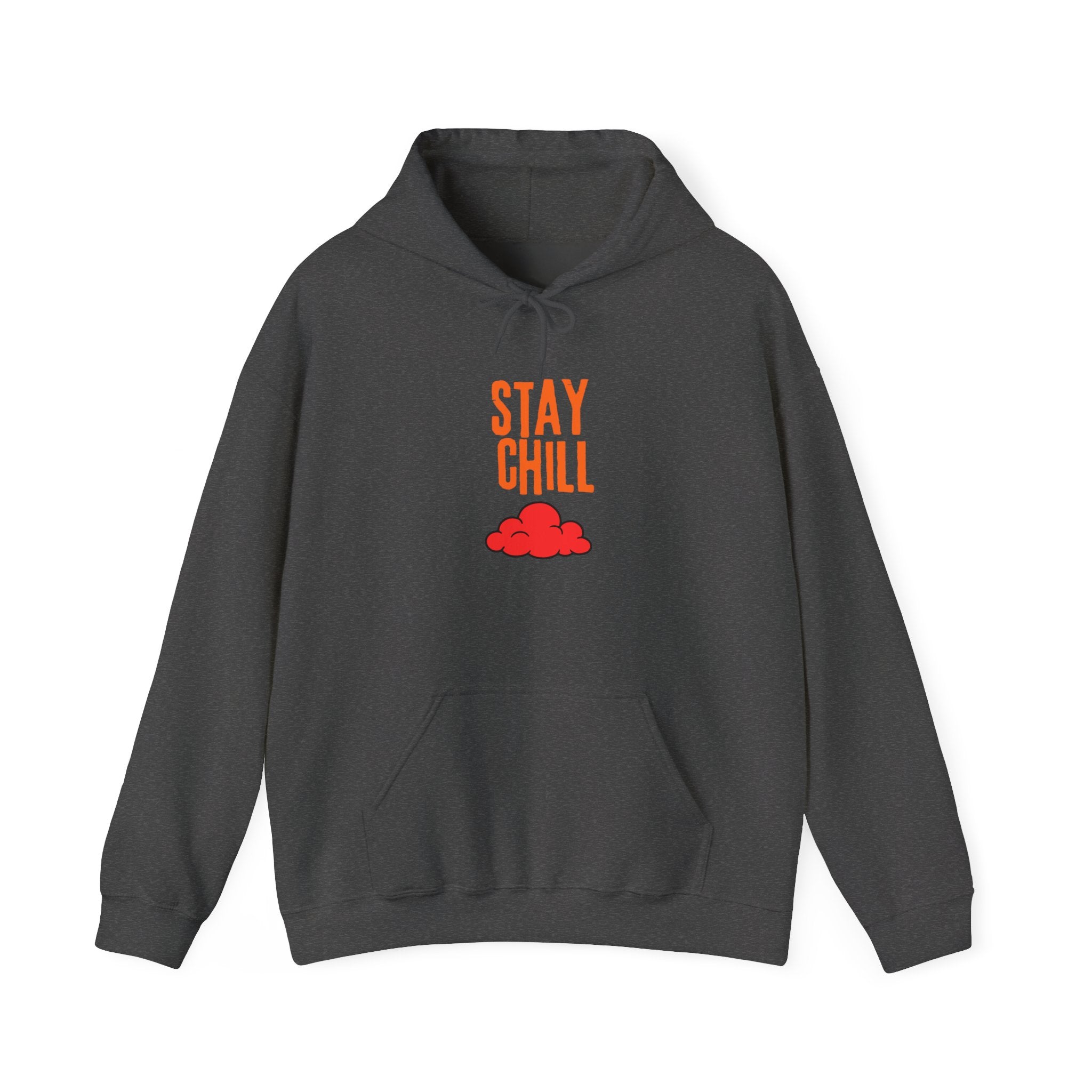 Stay Chill Hoodie — Minimal Retro Cloud Graphic Pullover
