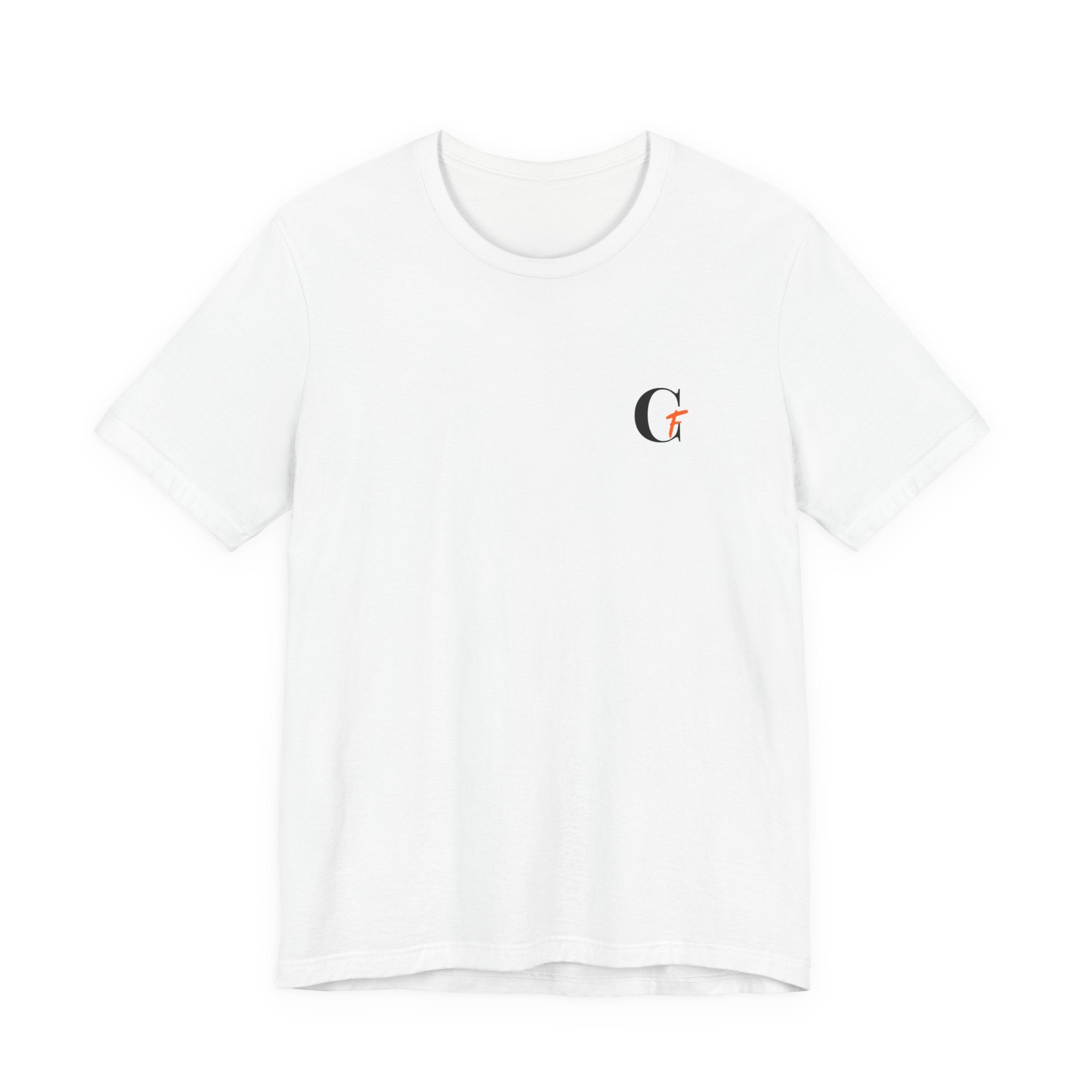 Casual Fits Tee — Minimal Chest G & Back "Casual fits" Graphic T-Shirt