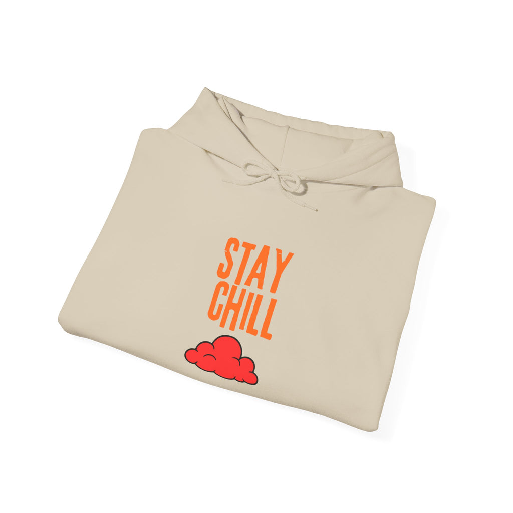 Stay Chill Hoodie — Minimal Retro Cloud Graphic Pullover