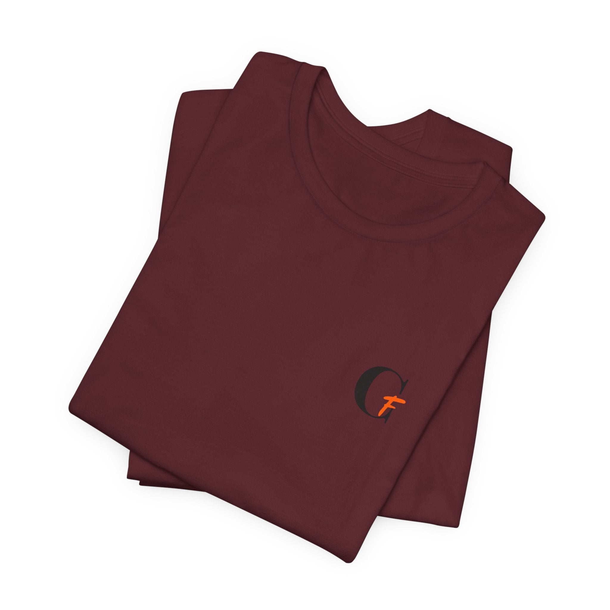 Casual Fits Tee — Minimal Chest G & Back "Casual fits" Graphic T-Shirt