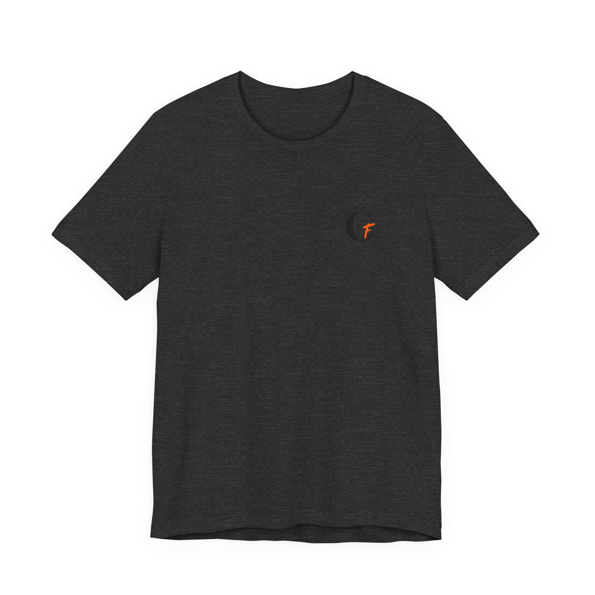 Casual Fits Tee — Minimal Chest G & Back "Casual fits" Graphic T-Shirt