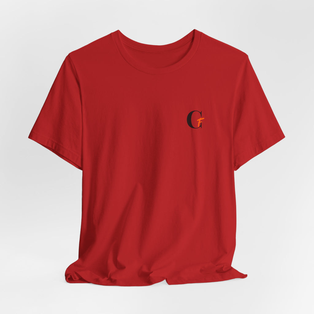 Casual Fits Tee — Minimal Chest G & Back "Casual fits" Graphic T-Shirt
