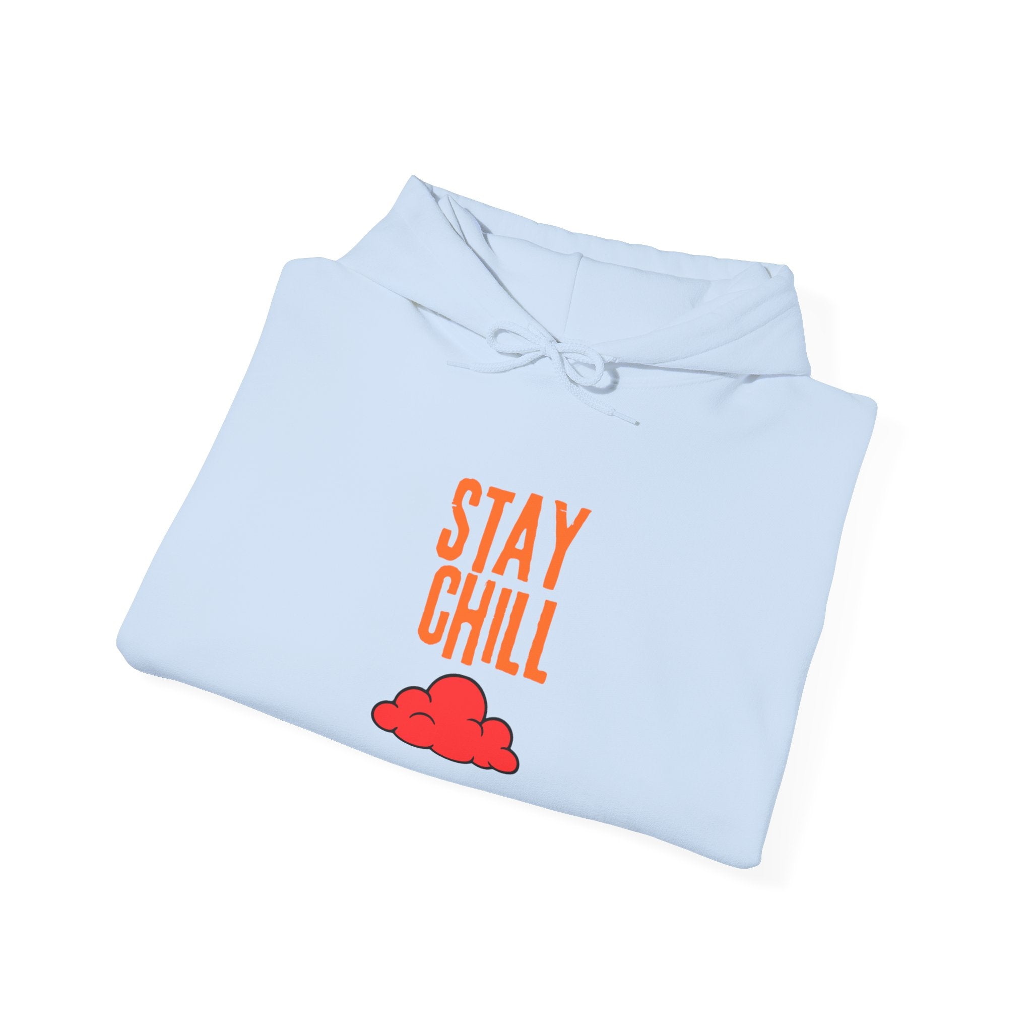 Stay Chill Hoodie — Minimal Retro Cloud Graphic Pullover