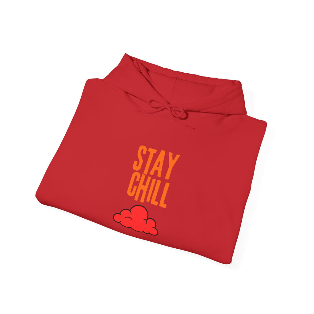 Stay Chill Hoodie — Minimal Retro Cloud Graphic Pullover
