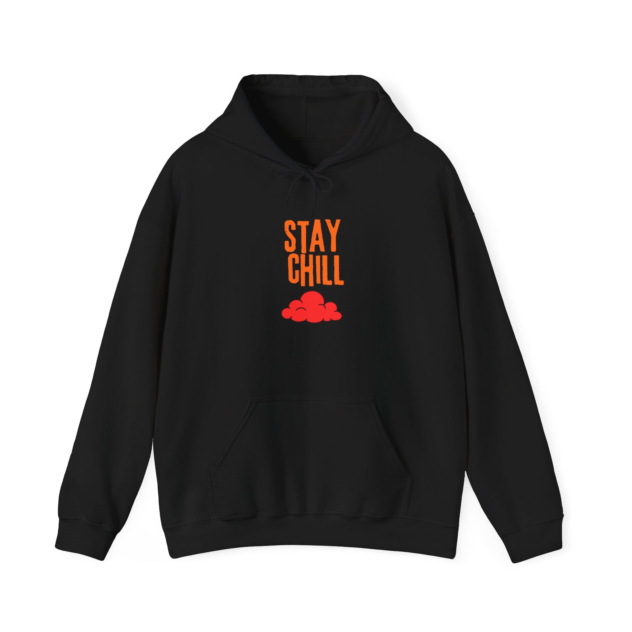Stay Chill Hoodie — Minimal Retro Cloud Graphic Pullover