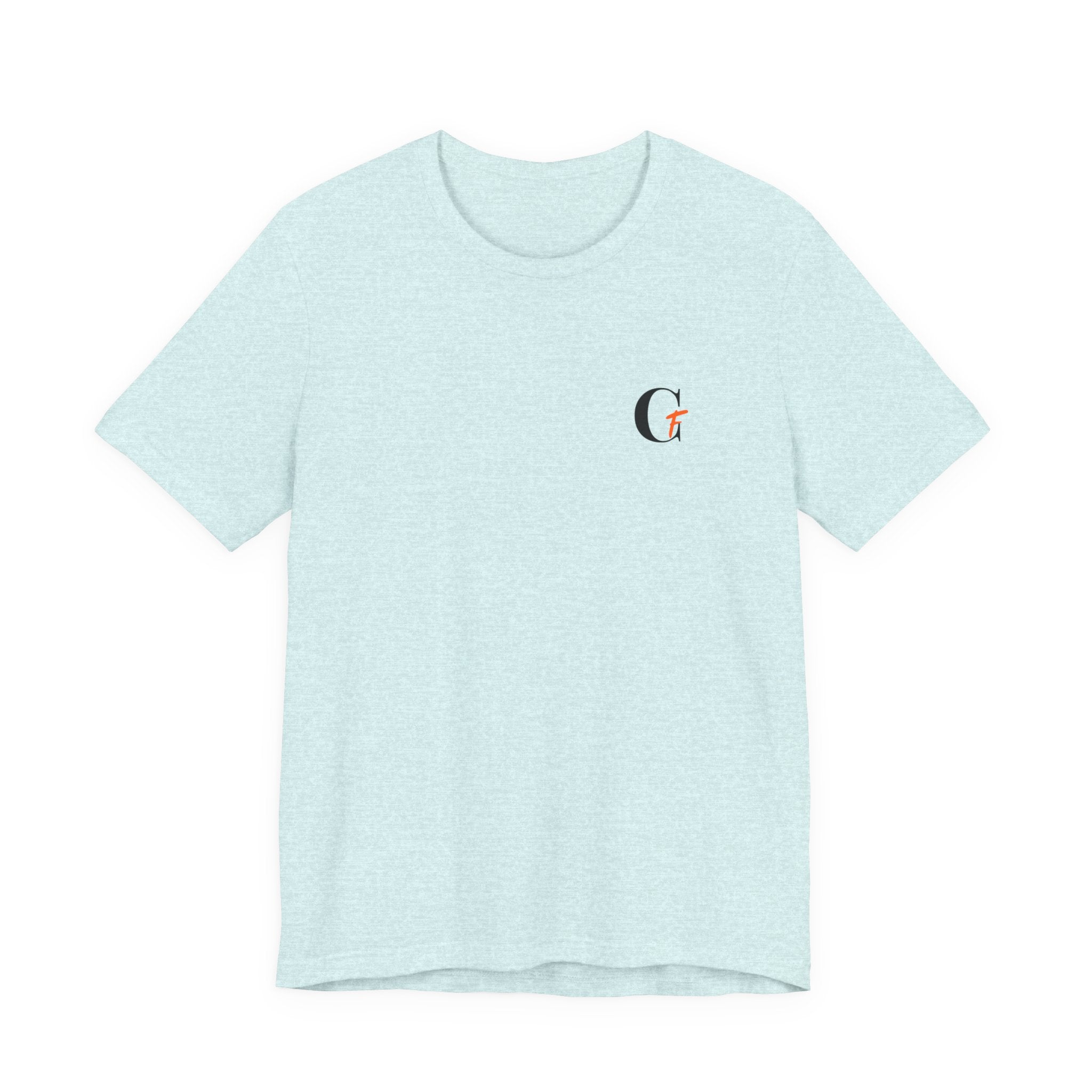 Casual Fits Tee — Minimal Chest G & Back "Casual fits" Graphic T-Shirt