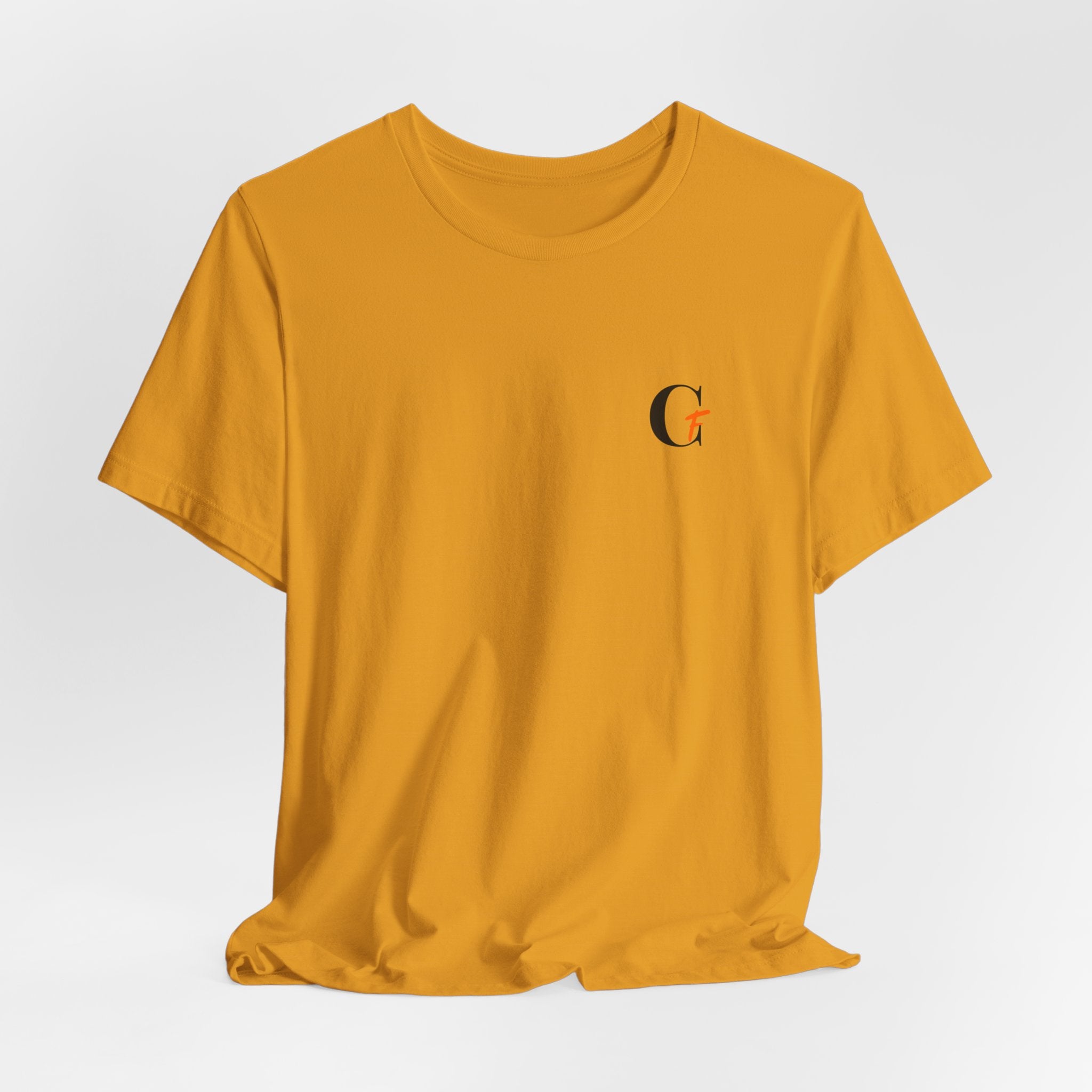 Casual Fits Tee — Minimal Chest G & Back "Casual fits" Graphic T-Shirt