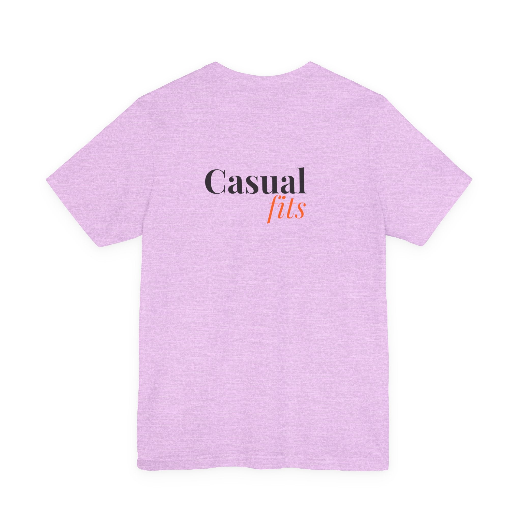 Casual Fits Tee — Minimal Chest G & Back "Casual fits" Graphic T-Shirt