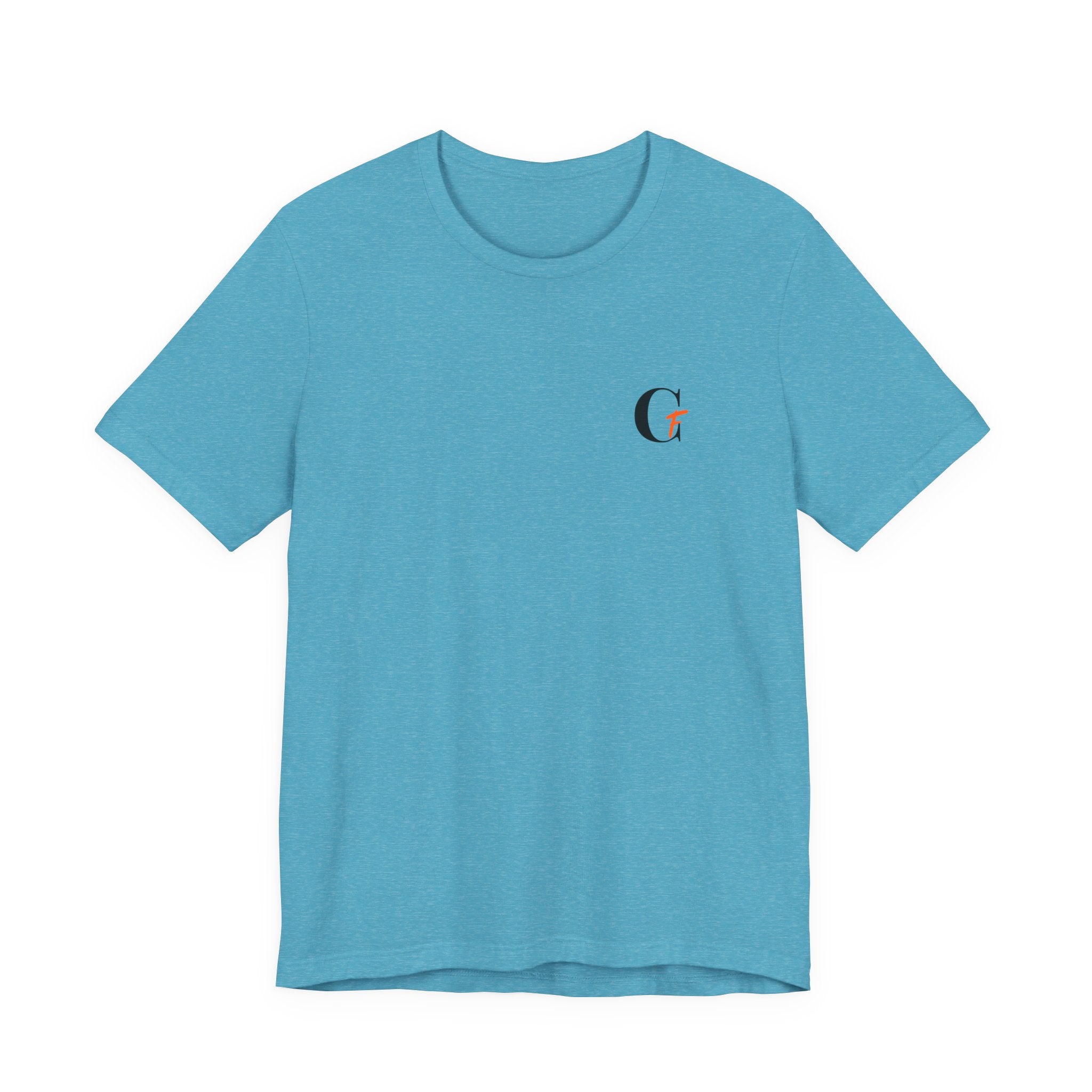 Casual Fits Tee — Minimal Chest G & Back "Casual fits" Graphic T-Shirt