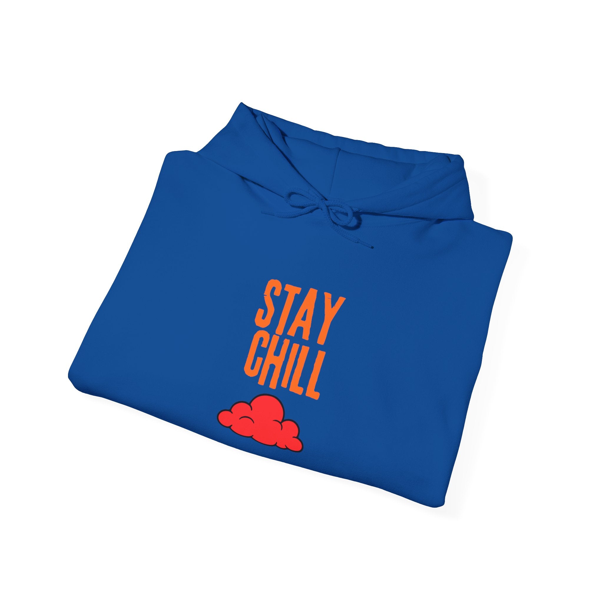 Stay Chill Hoodie — Minimal Retro Cloud Graphic Pullover