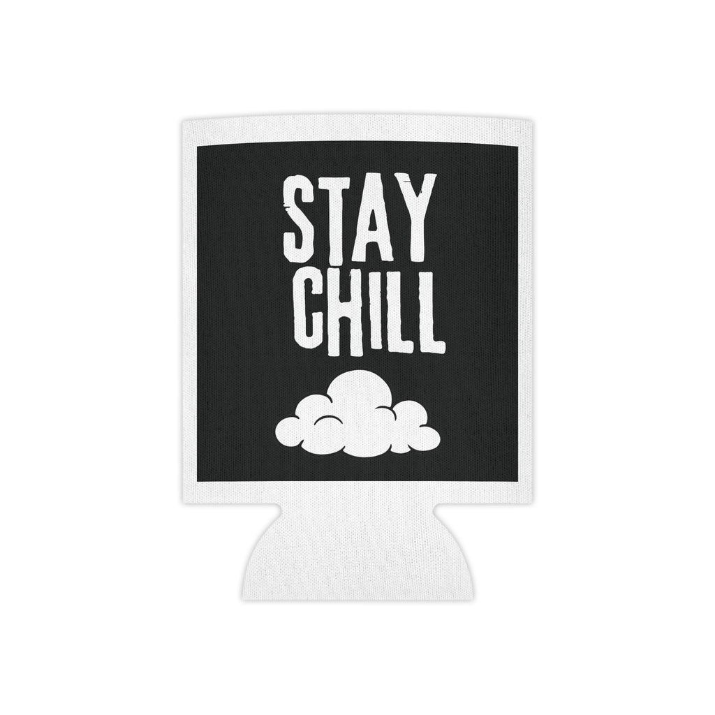 Can Cooler — "Stay Chill" Black Foam Can Cooler with Cloud Graphic